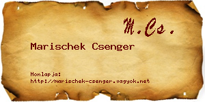 Marischek Csenger névjegykártya